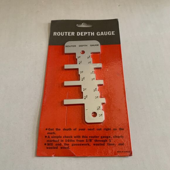 Router Depth Gauge Marked in 16ths From 1/8" Through 1" Brand New - Picture 5 of 6